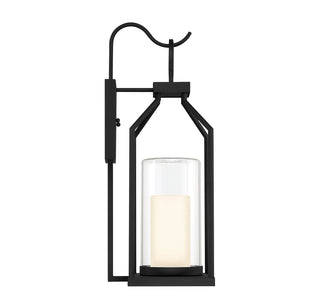Hamilton 1-Light Outdoor Wall Lantern in Matte Black
