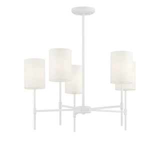 5-Light Chandelier in Bisque White