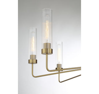 Baker 8-Light Chandelier in Warm Brass
