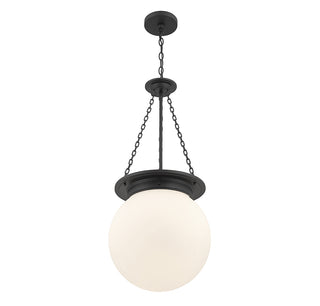 Manor 3-Light Pendant in Matte Black