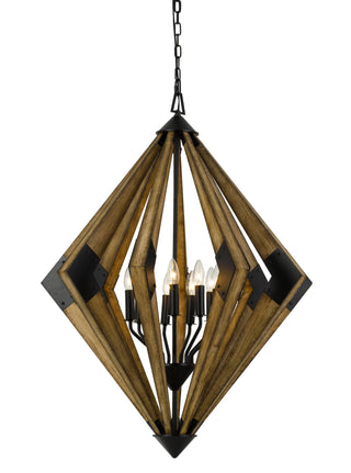 60W X 9 Arezzo Wood Chandelier