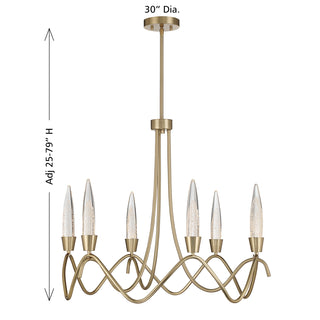 Sofia 6-Light Chandelier in Noble Brass