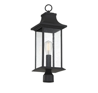 Hancock 1-Light Outdoor Post Lantern in Matte Black