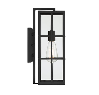 Ericson 1-Light Outdoor Wall Lantern in Matte Black