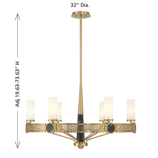 Farrell 6-Light Chandelier in Warm Brass by Dann Foley