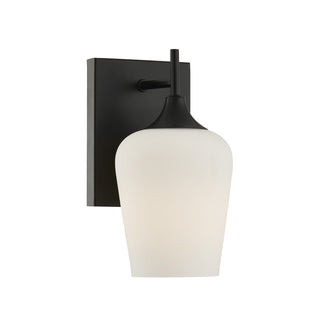 Octave 1-Light Wall Sconce in Matte Black