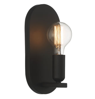 1-Light Wall Sconce in Matte Black