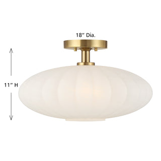 1-Light Ceiling Light in Natural Brass