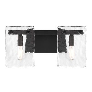 Genry 2-Light Bathroom Vanity Light in Matte Black