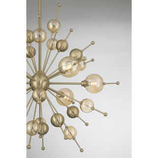 Crescent 6-Light Chandelier in Noble Brass