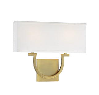 Rhodes 2-Light Wall Sconce in Warm Brass