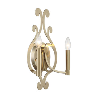 Lombard 2-Light Wall Sconce in Noble Brass