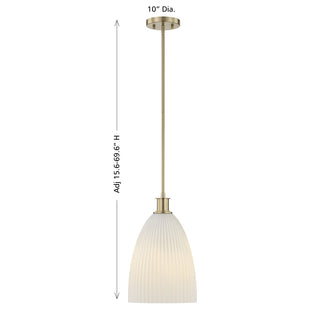 Baldwin 1-Light Pendant in Noble Brass