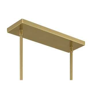 Turin 8-Light Linear Chandelier in Warm Brass by Dann Foley