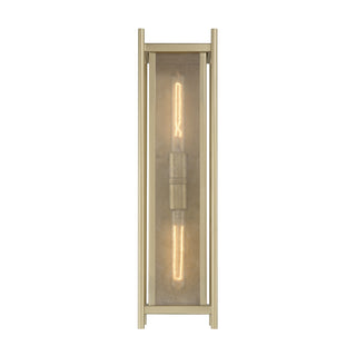 Jacobs 2-Light Outdoor Wall Lantern in Serene Brass