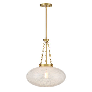 Willow 1-Light Pendant in Warm Brass