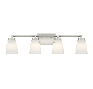 4-Light Bathroom Vanity Light in Brushed Nickel