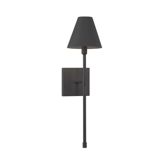 Jefferson 1-Light Wall Sconce in Matte Black