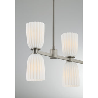 Baldwin 8-Light Linear Chandelier in Satin Nickel