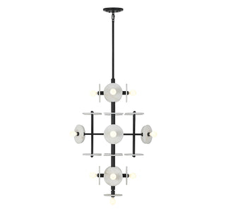 Amani 15-Light Chandelier in Black Cashmere