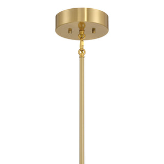 6-Light Chandelier in Natural Brass