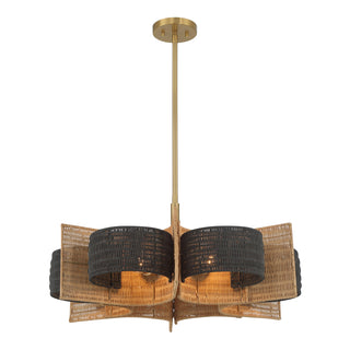 Espacio 6-Light Chandelier in Warm Brass by Breegan Jane