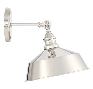 1-Light Wall Sconce in Polished Nickel