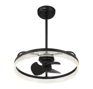 Lyria LED Fan D'Lier in Matte Black