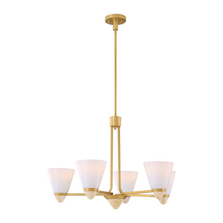 Kohlman 5-Light Chandelier in Warm Brass