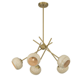 Jasper 5-Light Chandelier in Warm Brass