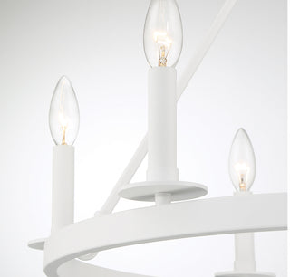 6-Light Chandelier in Bisque White