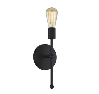 1-Light Wall Sconce in Matte Black