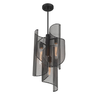 Hillbourne 3-Light Pendant in Matte Black