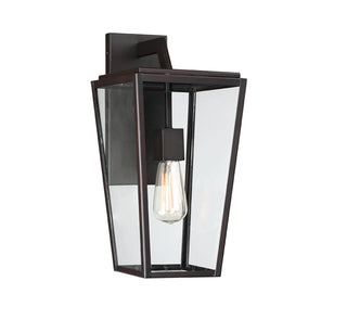 Milton 1-Light Outdoor Wall Lantern in English Bronze