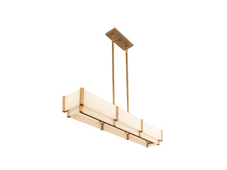 Orleans 5-Light Linear Chandelier in Distressed Gold