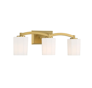 Whitney 3-Light Bathroom Vanity Light in Warm Brass