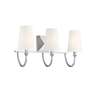Cameron 3-Light Bathroom Vanity Light in Polished Nickel