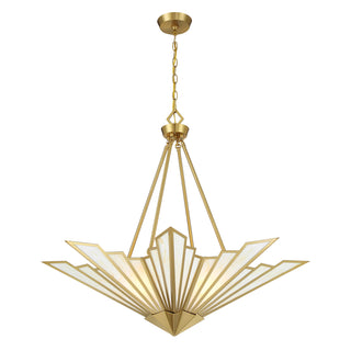 Rivage 4-Light Pendant in Warm Brass