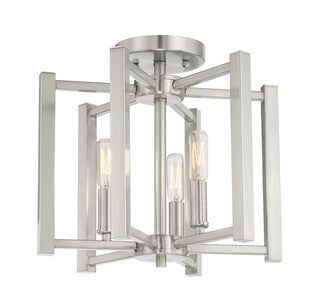 Benson 3-Light Ceiling Light in Satin Nickel