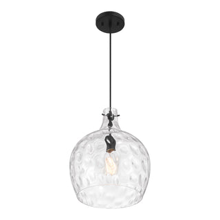 1-Light Pendant in Matte Black