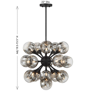 Matisse 16-Light Chandelier in Matte Black