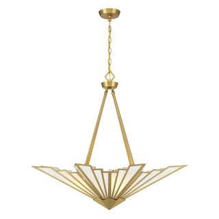 Rivage 4-Light Pendant in Warm Brass