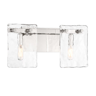 Genry 2-Light Bathroom Vanity Light in Polished Nickel
