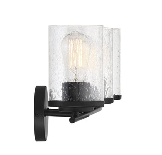 Marshall 3-Light Bathroom Vanity Light in 
Matte Black