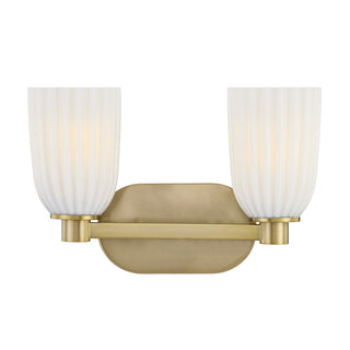 Baldwin 2-Light Bathroom Vanity Light in Noble Brass