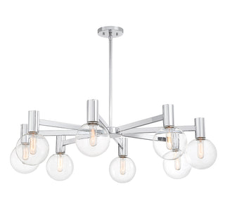 Wright 8-Light Chandelier in Chrome
