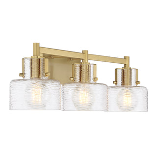 Dover 3-Light Bathroom Vanity Light in Warm Brass