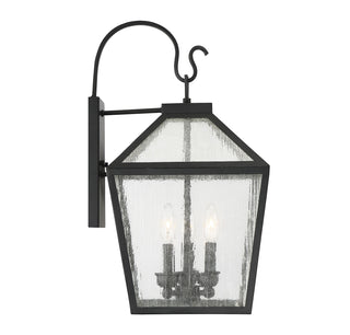 Woodstock 3-Light Outdoor Wall Lantern in Black