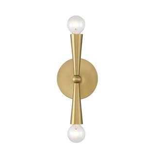2-Light Wall Sconce in Natural Brass