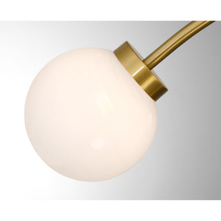 Redfield 5-Light Semi-Flush in Warm Brass